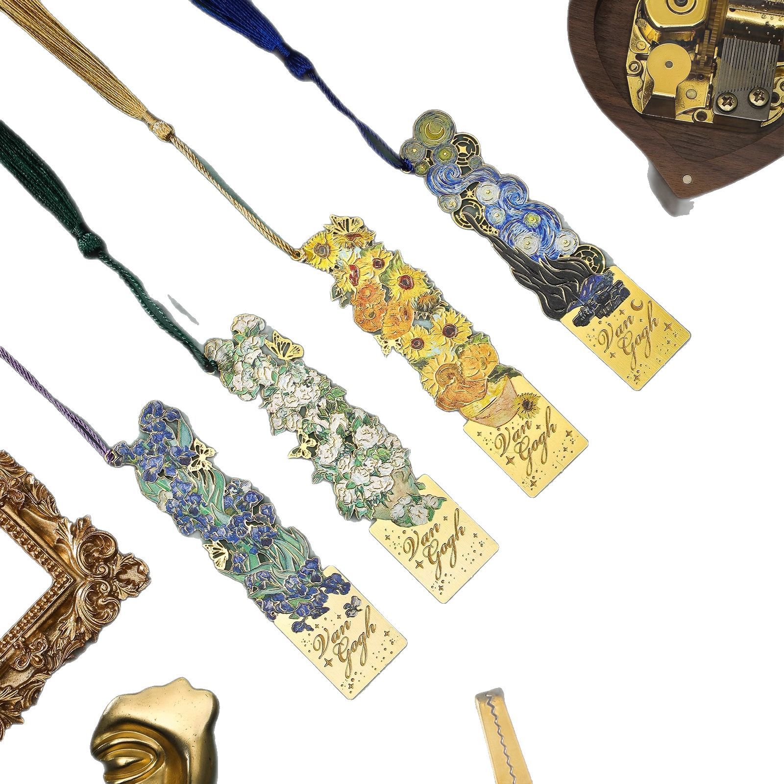  创意书签油画镂空高颜值礼物高档金属书签文创纪念品学生礼物